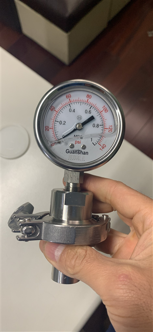 Đồng hồ áp lực màng , đồng hồ đo áp suất màng inox, đồng hồ áp suất màng , đồng hồ lắp màng inox SUS 304 , 316L 